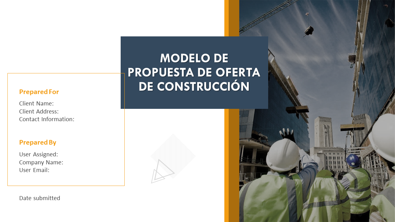 MODELO DE PROPUESTA DE OFERTA DE CONSTRUCCIÓN 