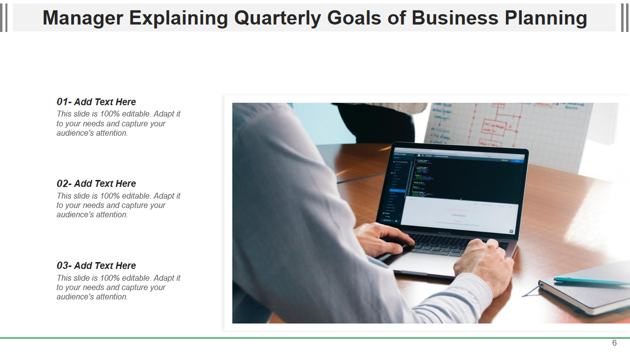 Manager Explaining Quarterly Goals of Business Planning 