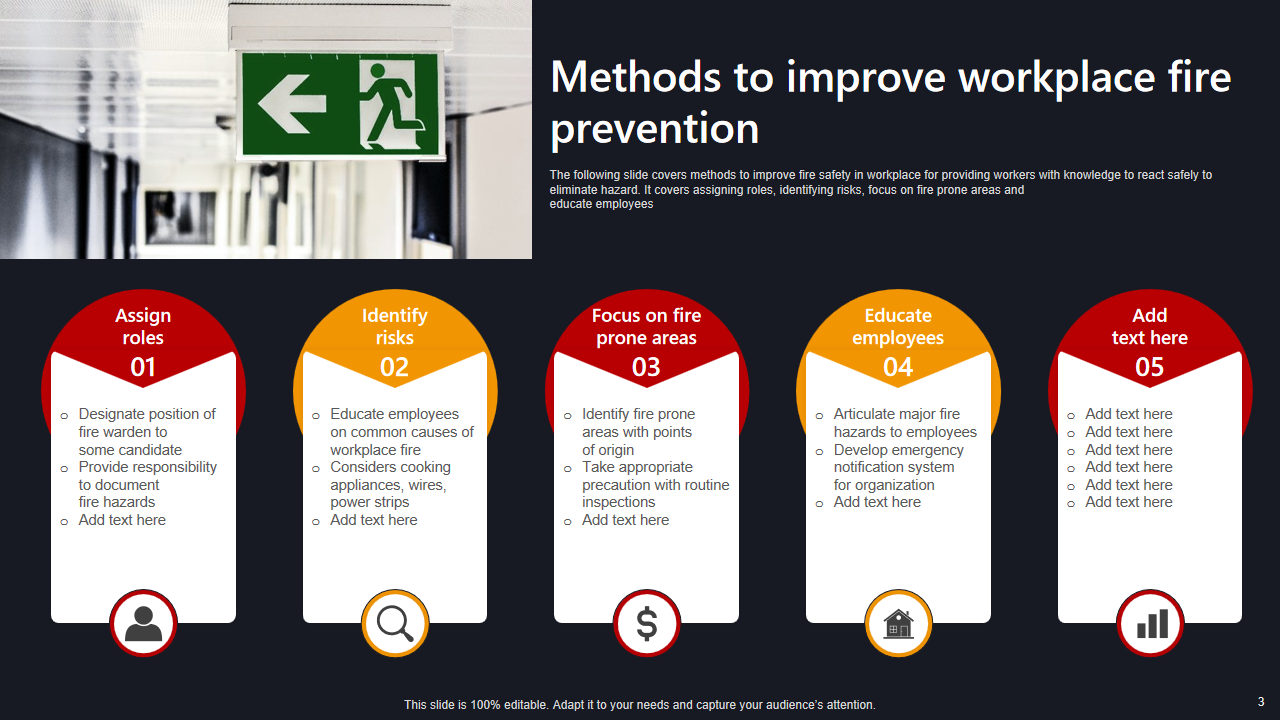 Methods to improve workplace fire prevention 