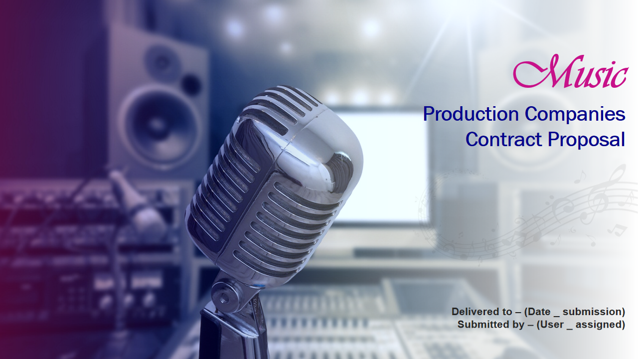 Music Production Companies Contract Proposal 