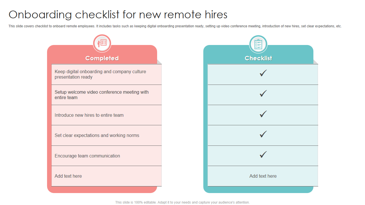 Onboarding checklist for new remote hires 