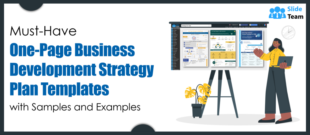Must-Have One-Page Business Development Strategy Plan  Template with Samples and Examples