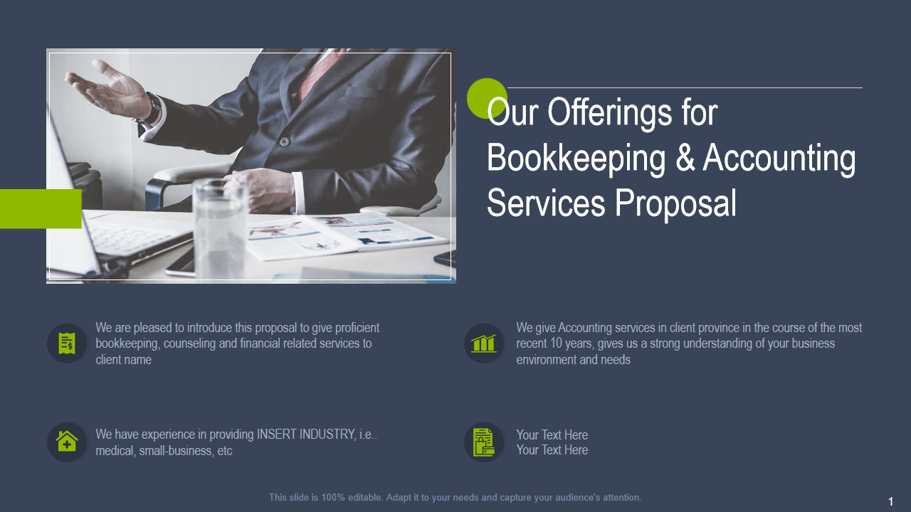 Our Offerings for Bookkeeping & Accounting Services Proposal 