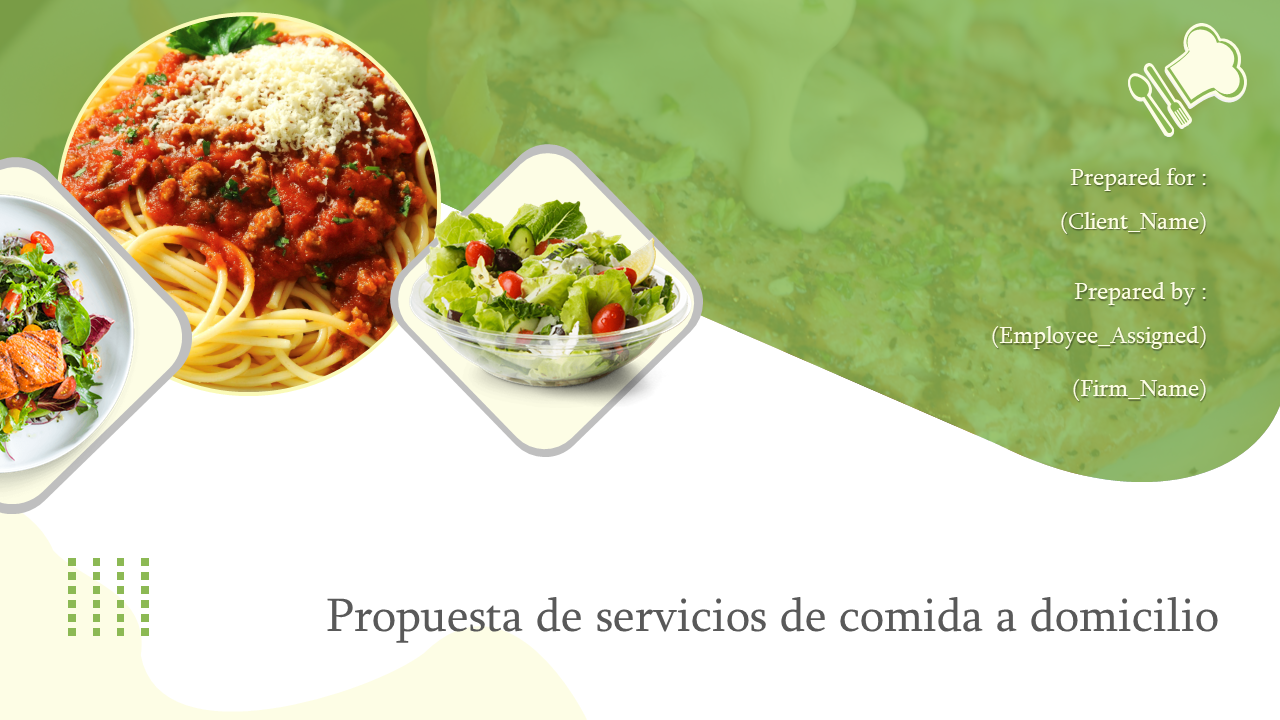 Propuesta de servicios de comida a domicilio Propuesta de servicios de comida a domicilio