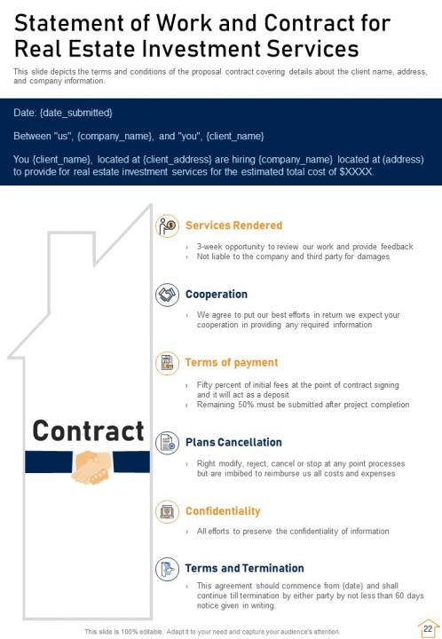 Statement of Work and Contract
