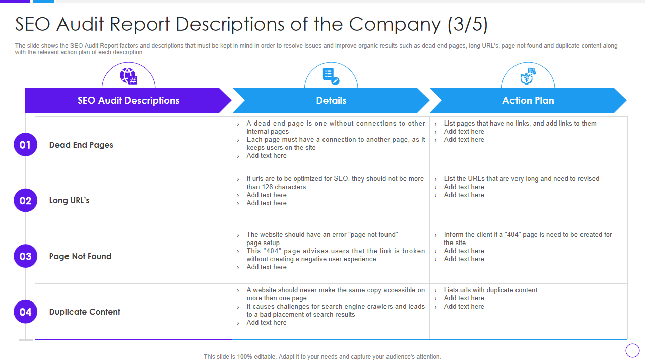 SEO Audit Report Descriptions of the Company (3/5)