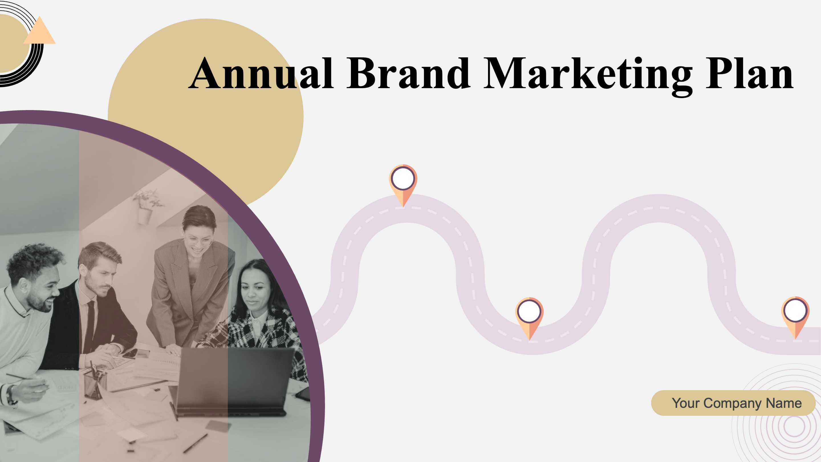 Cover Slide of Annual Brand Marketing Plan 
