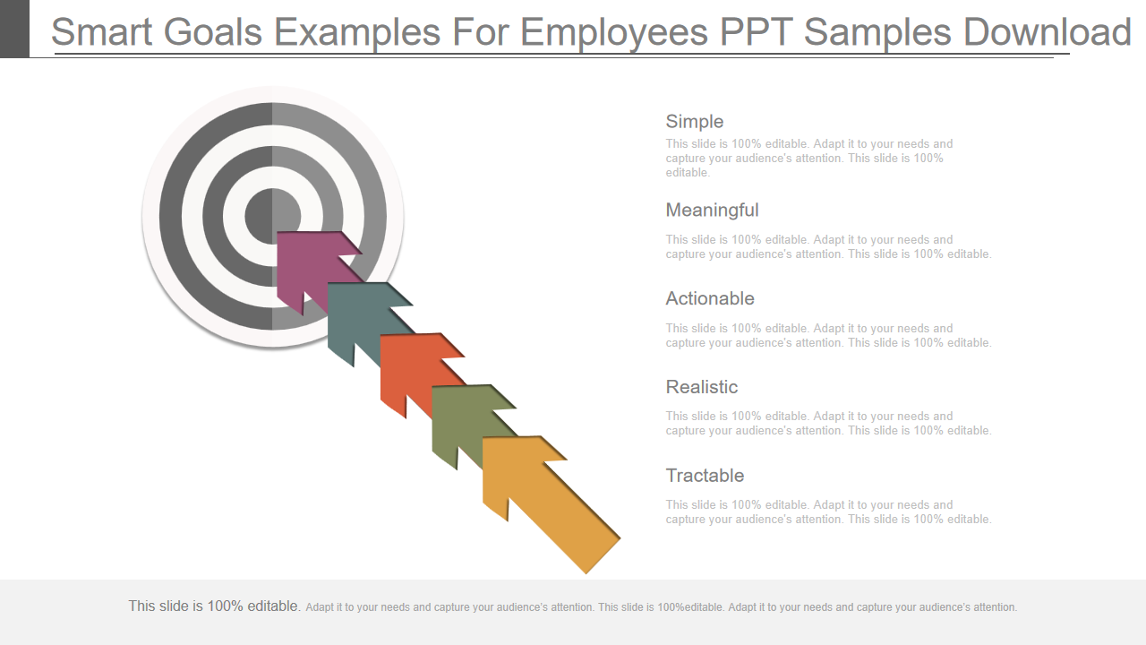 Smart Goals Examples For Employees PPT Samples Download 