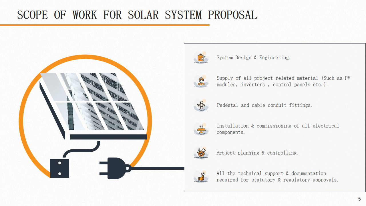 Scope of Work for Solar System Proposal