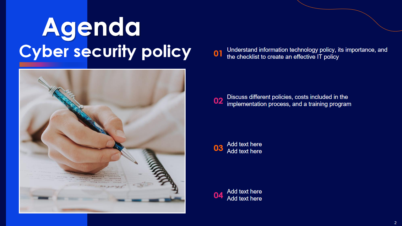 Agenda Cyber security policy