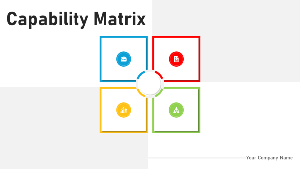 Capability Matrix Business Intelligence PPT Template