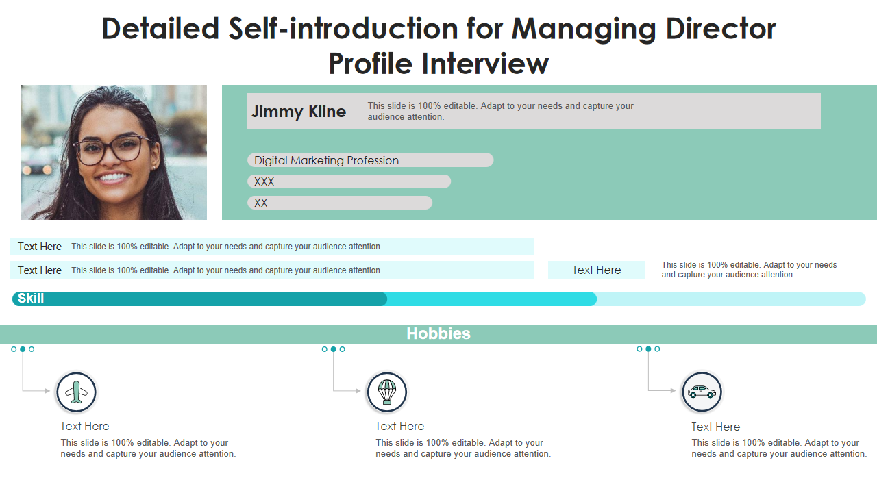 Detailed Self-introduction for Managing Director Profile Interview