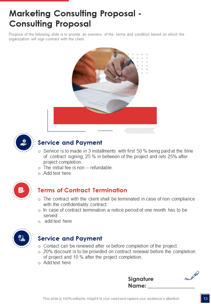 Service of Payment PPT Template