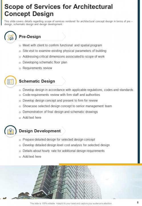 Scope of Services for Architectural Concept Design