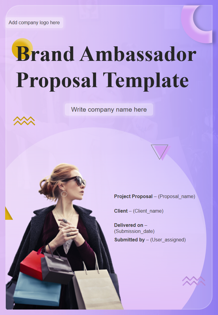 Brand Ambassador Proposal Template 