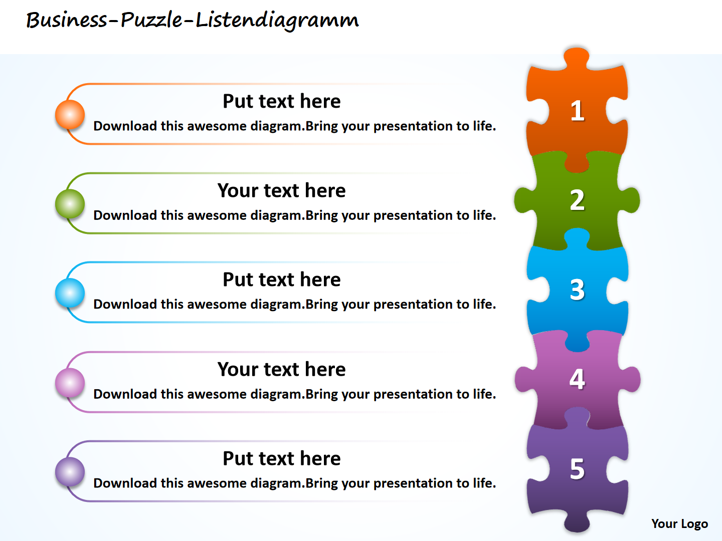 Business Puzzle Listendiagramm Business Puzzle Listendiagramm