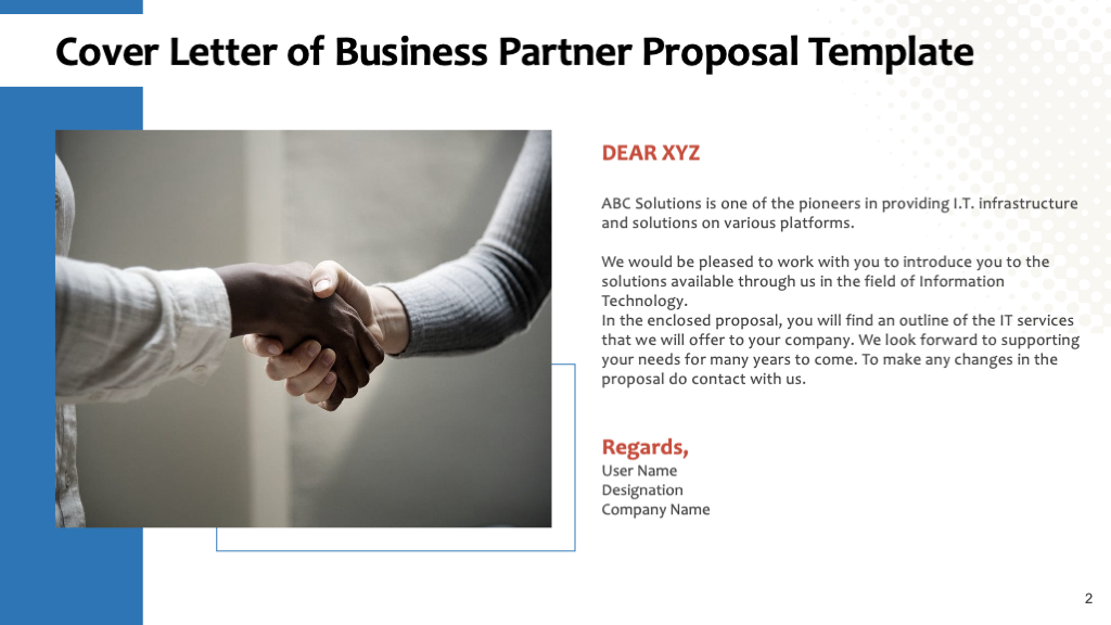 Cover Letter for Business Partner Proposal