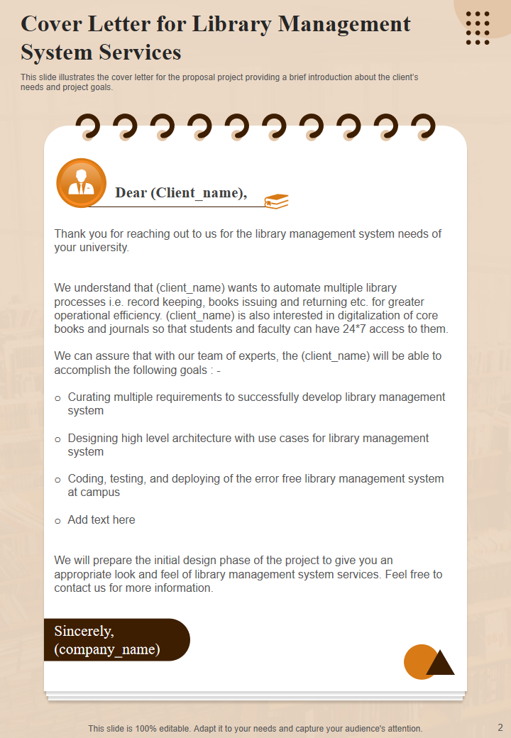 Cover Letter for Library Management System Services