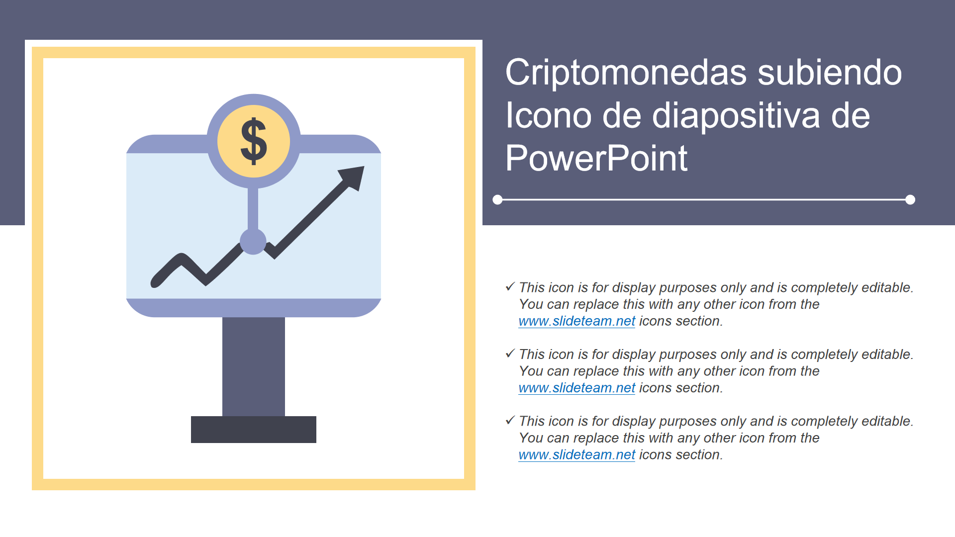 Criptomonedas subiendo Icono de diapositiva de PowerPoint