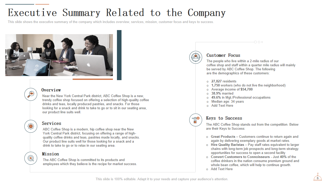 Executive Summary Related to the Company