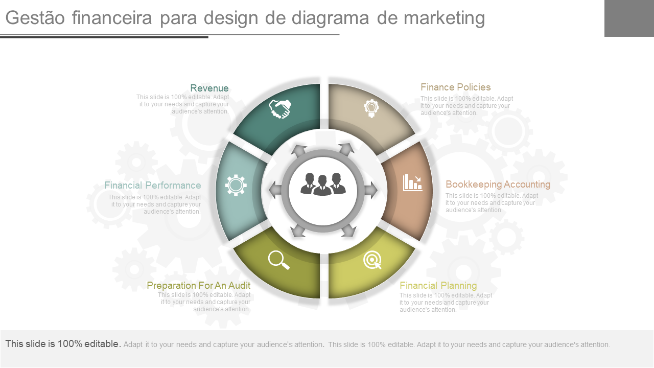 Gestão financeira para design de diagrama de marketing 