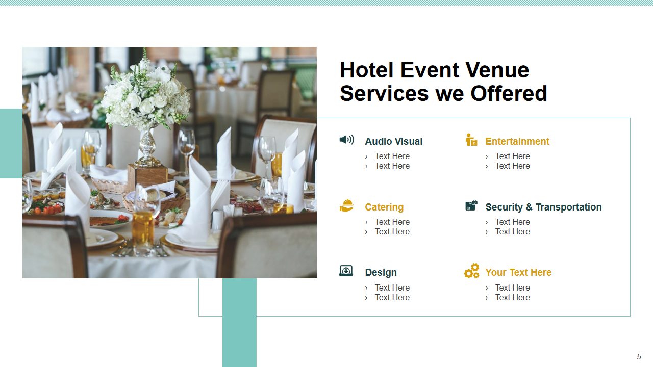 Hotel Event Venue Services we Offered