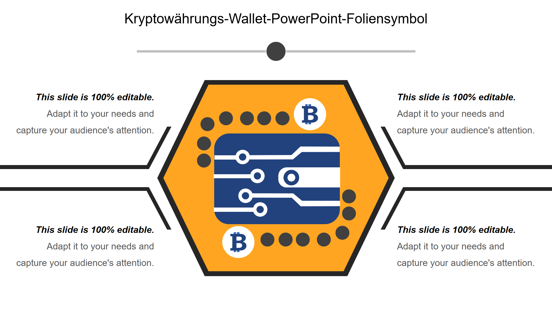 Kryptowährungs-Wallet-PowerPoint-Foliensymbol