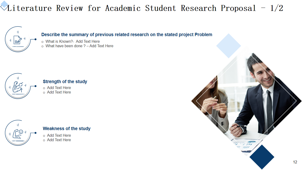 Literature Review for Academic Student Research Proposal - 1/2