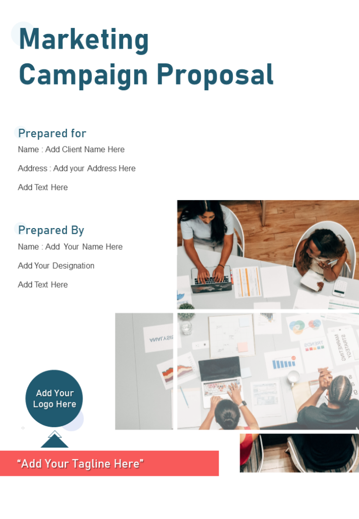 Marketing Campaign Proposal Cover Page Template