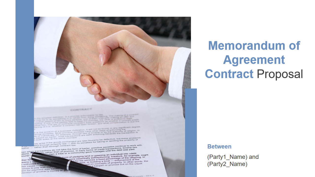 Memorandum of Agreement Contract Proposal