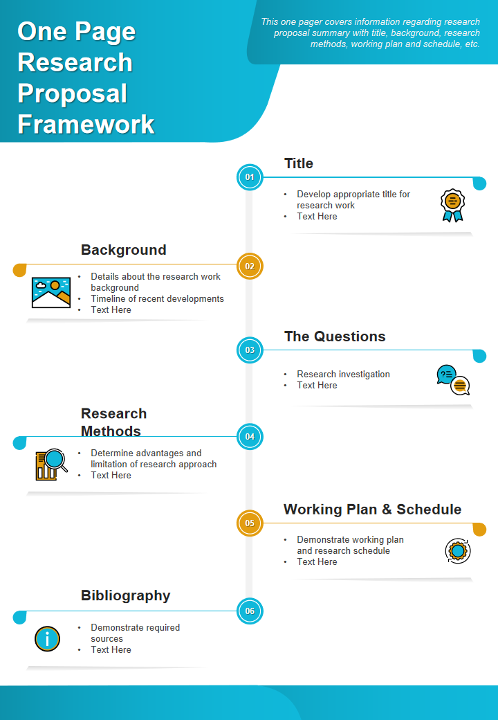 One Page Research Proposal Framework