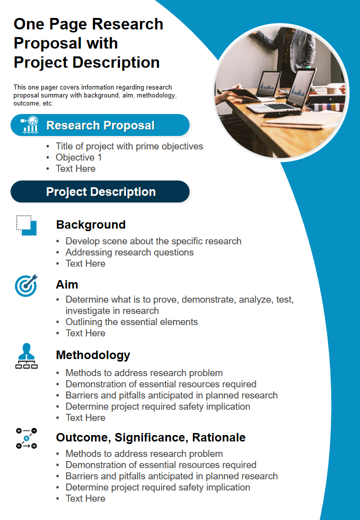 One Page Research Proposal with Project Description
