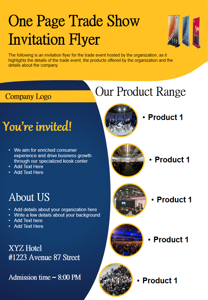 One Page Trade Show Invitation Flyer