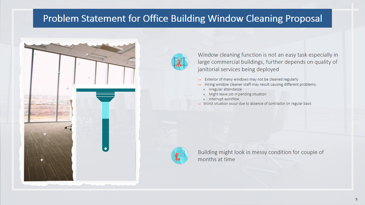 Problem Statement for Office Building Window Cleaning Proposal