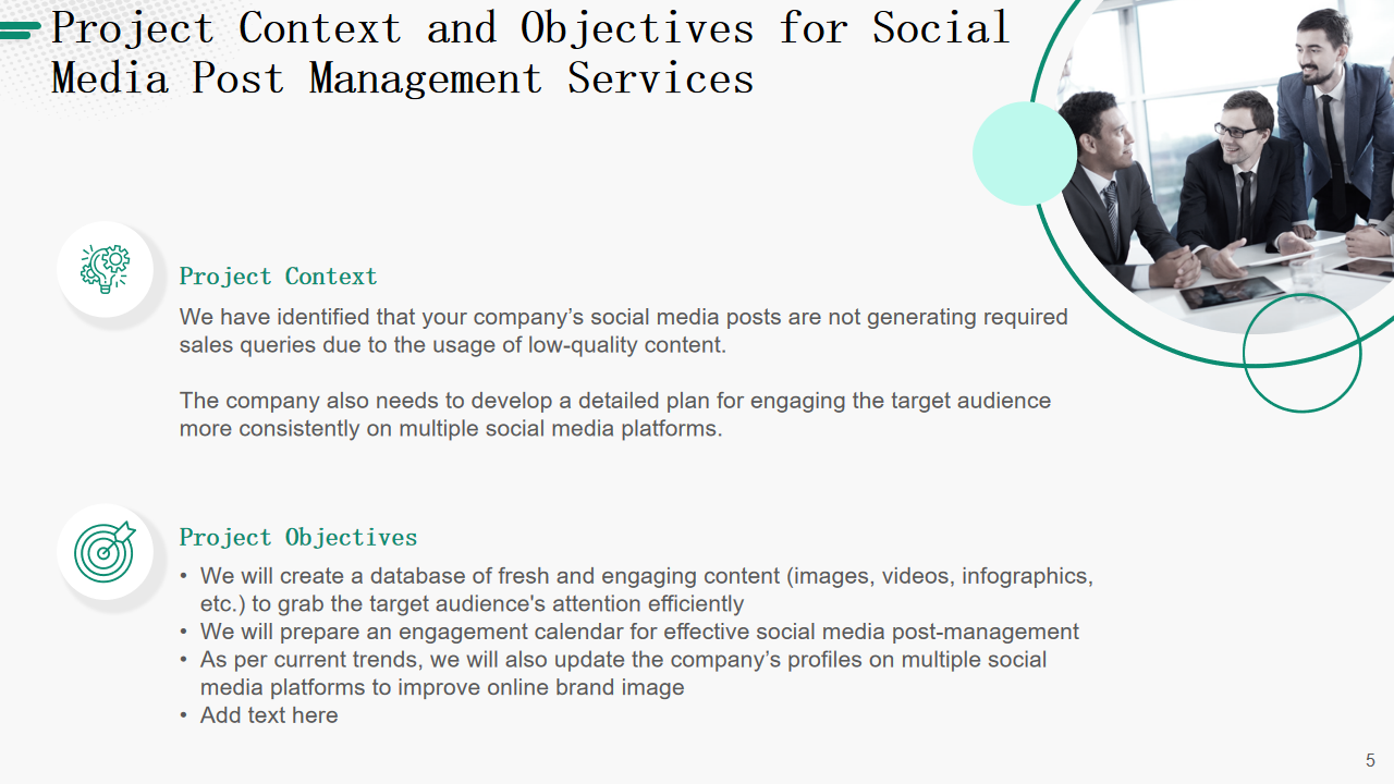 Project Context and Objectives for Social Media Post Management Services