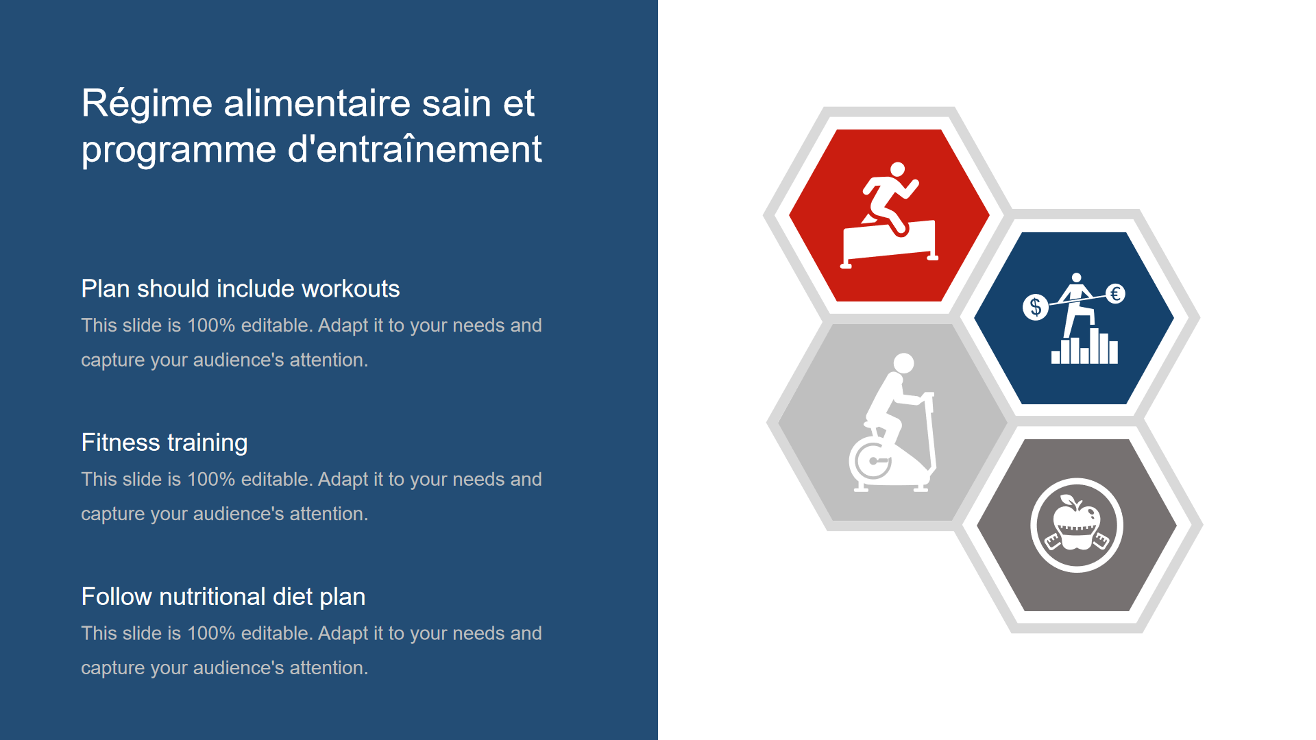 Régime alimentaire sain et programme d'entraînement Régime alimentaire sain et programme d'entraînement