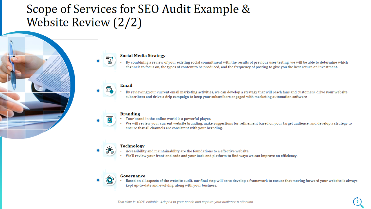 Scope of Services for SEO Audit Example & Website Review (2/2)