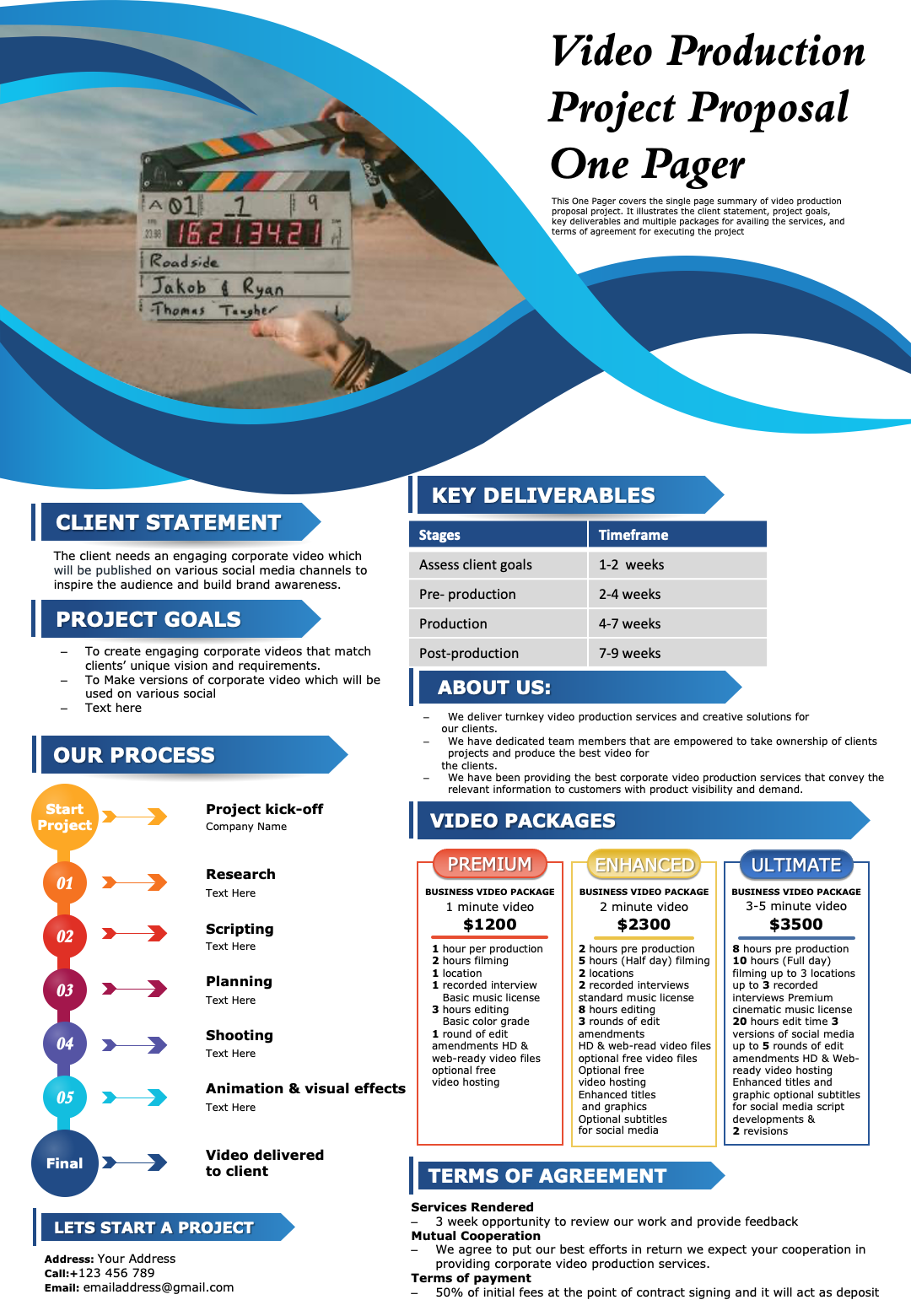 Video Production Project Proposal PPT Template Video Production Project Proposal PPT Template