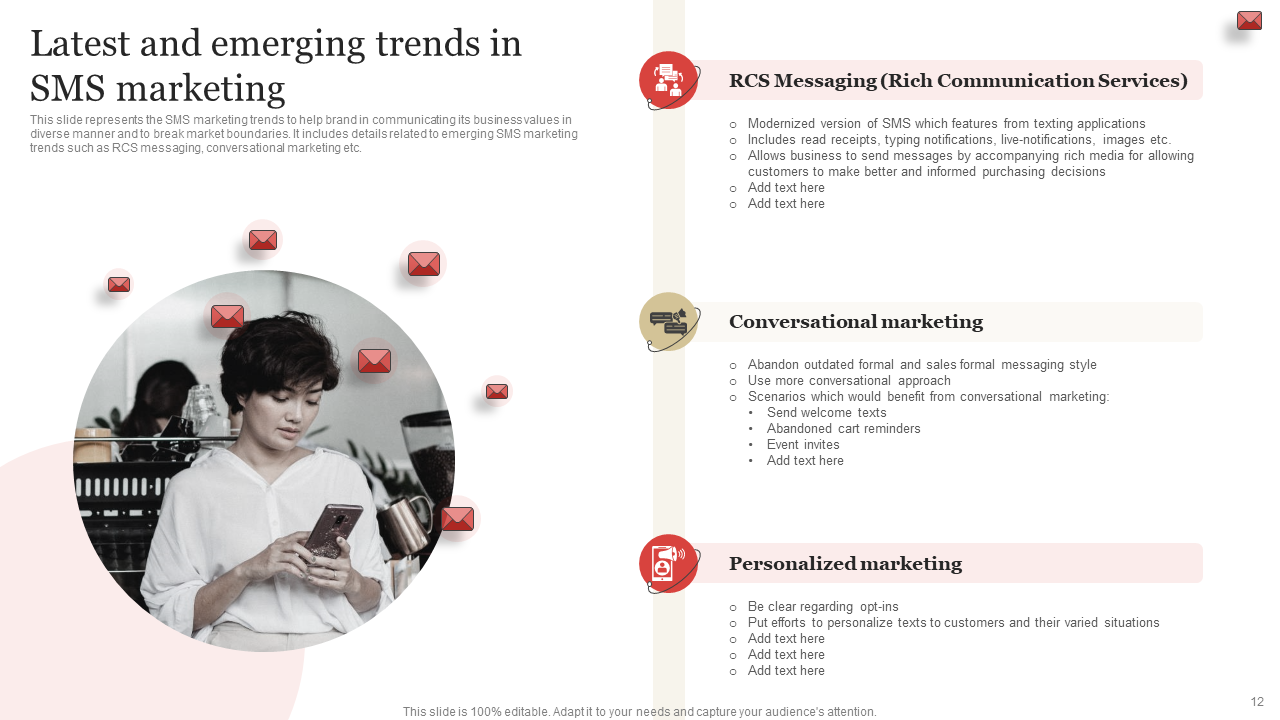 TEMPLATE 6: THE LATEST AND EMERGING TRENDS IN THE SMS MARKETING TEMPLATE 6: THE LATEST AND EMERGING TRENDS IN THE SMS MARKETING