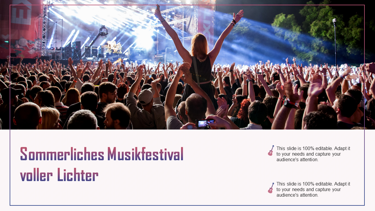 Sommerliches Musikfestival voller Lichter 