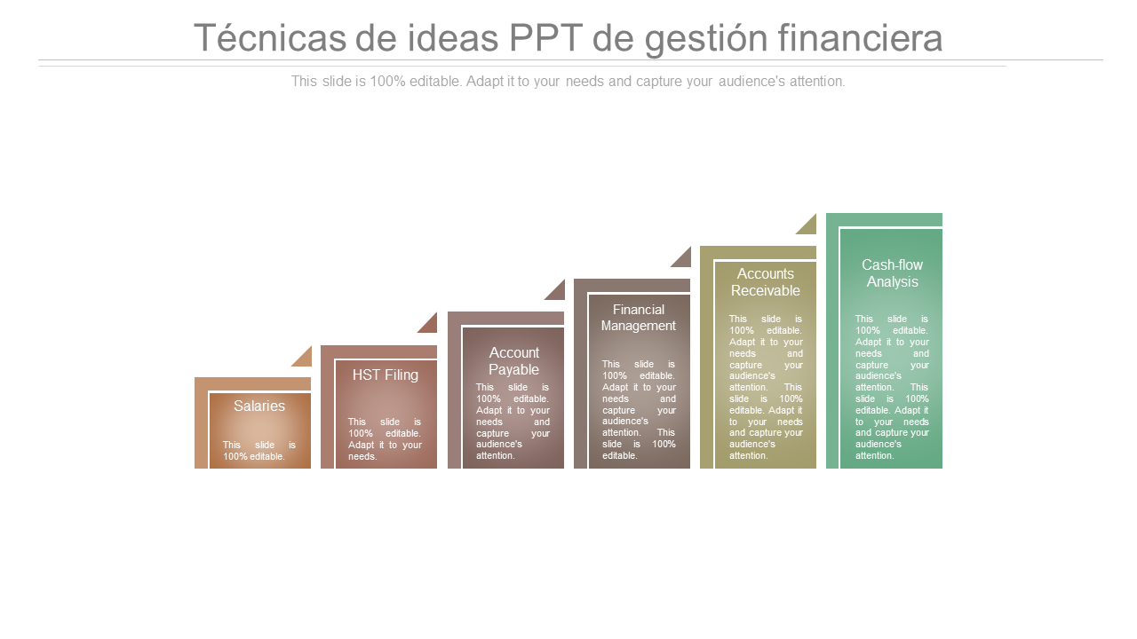 Técnicas de ideas PPT de gestión financiera 
