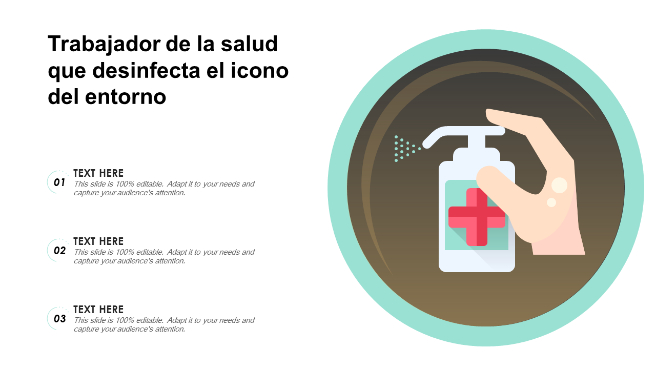 Trabajador de la salud que desinfecta el icono del entorno 