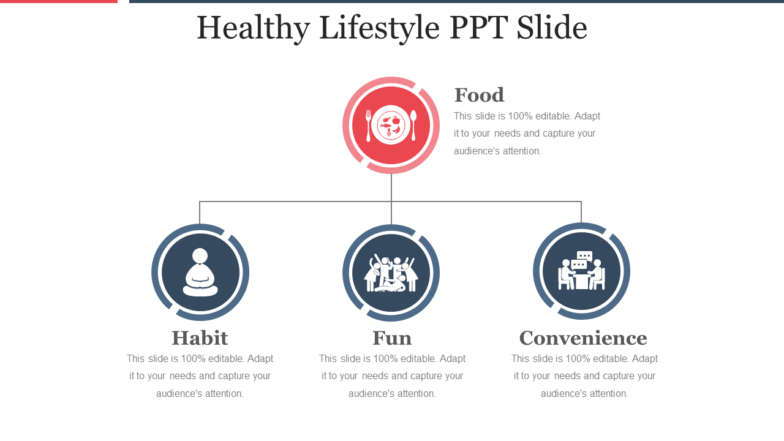 Healthy lifestyle ppt slide