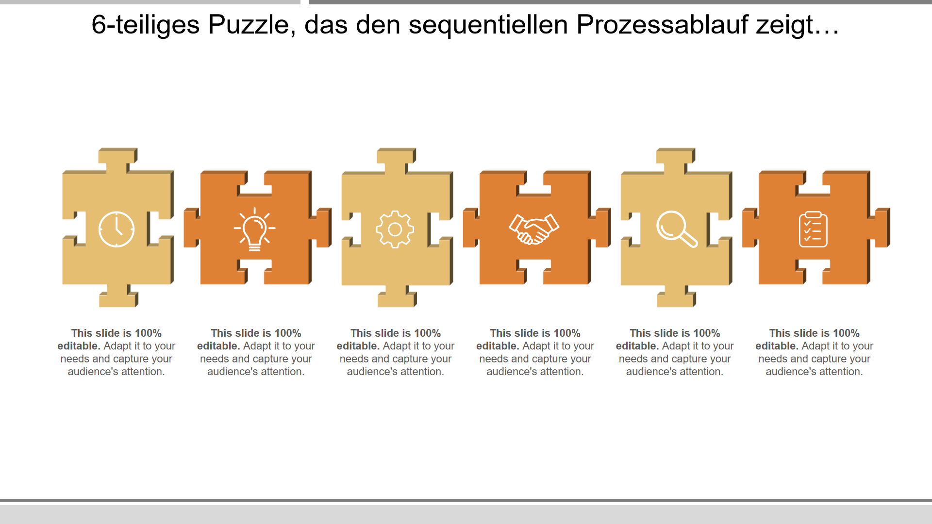 teiliges Puzzle, das den sequentiellen Prozessablauf zeigt teiliges Puzzle, das den sequentiellen Prozessablauf zeigt