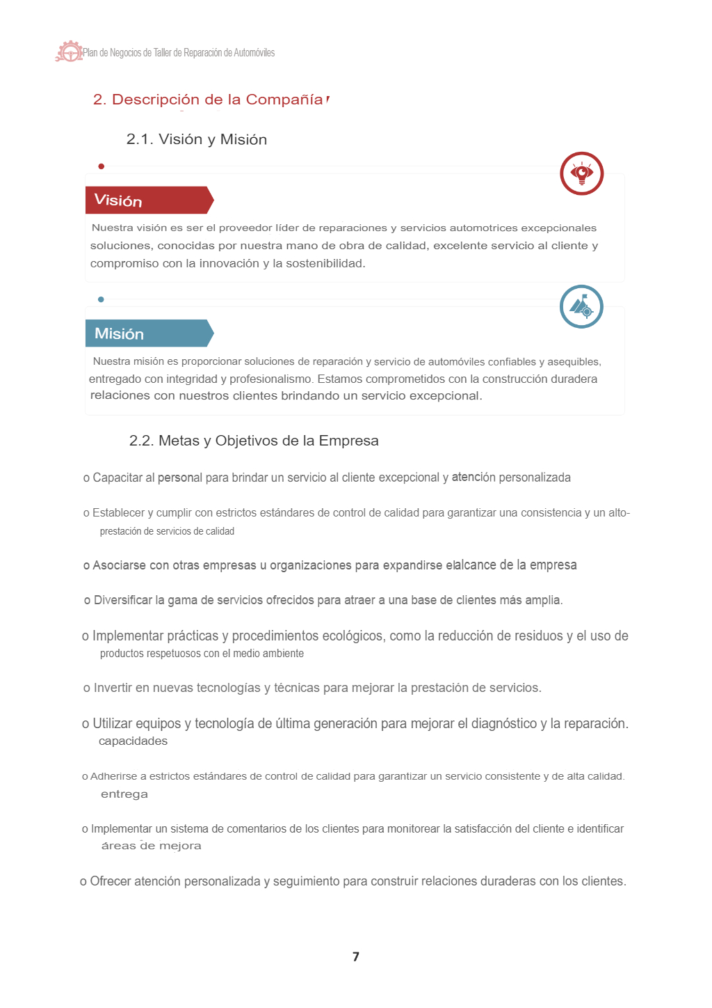 Descripción general de la empresa Descripción general de la empresa