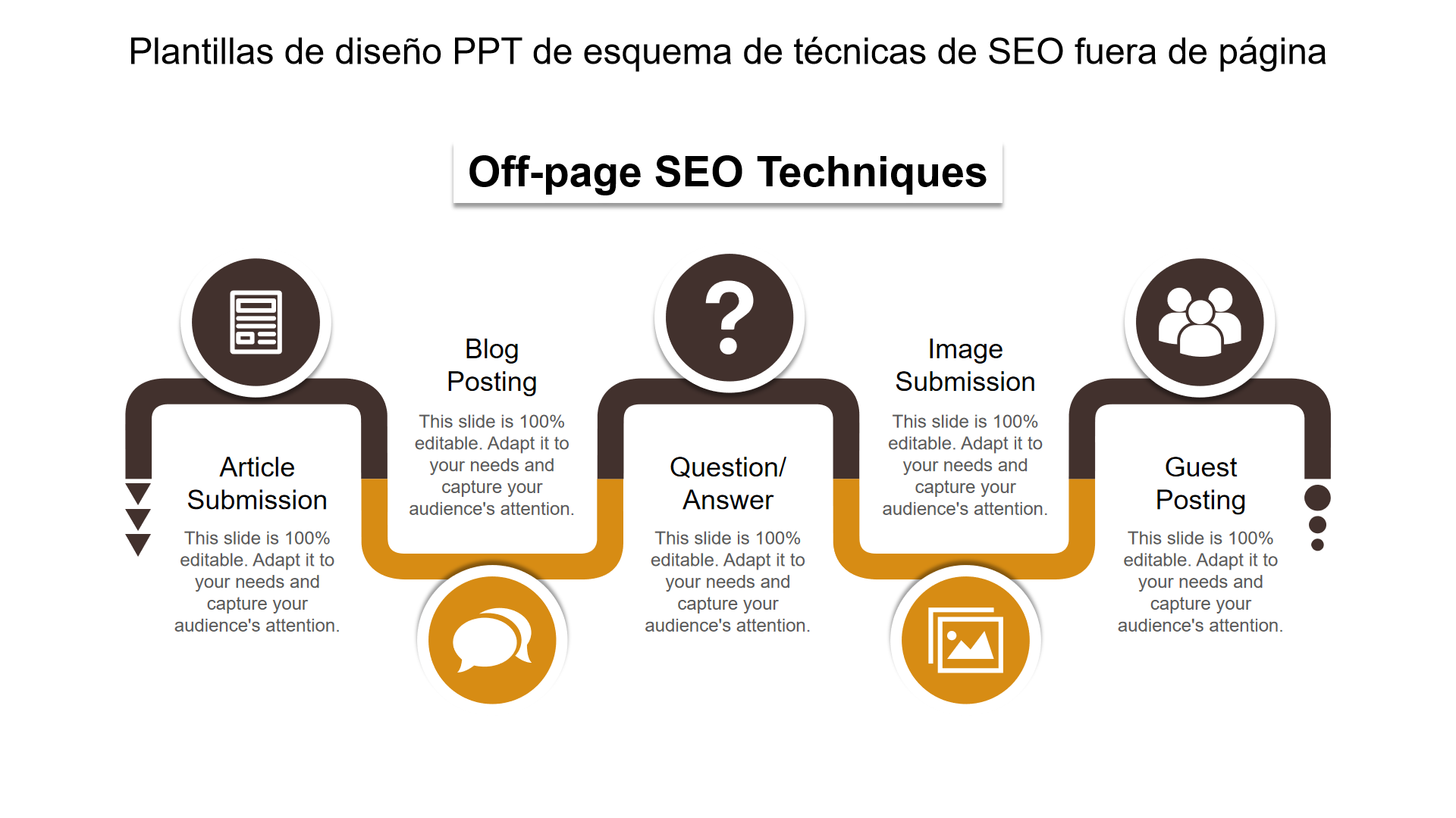 Plantillas de diseño PPT de esquema de técnicas de SEO fuera de página Plantillas de diseño PPT de esquema de técnicas de SEO fuera de página