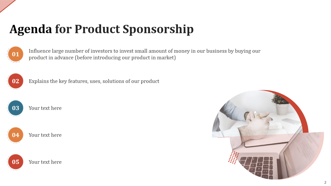 Agenda for Product Sponsorship