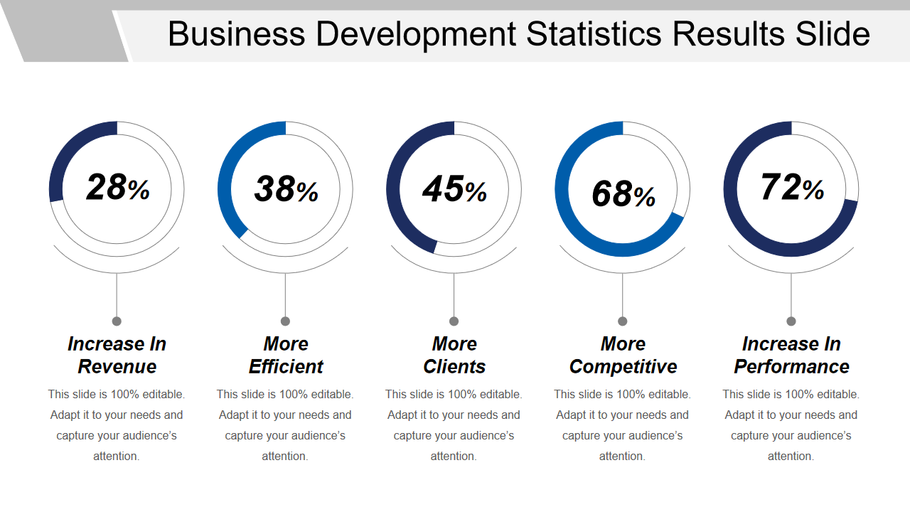 Business Development Statistics Results Slide