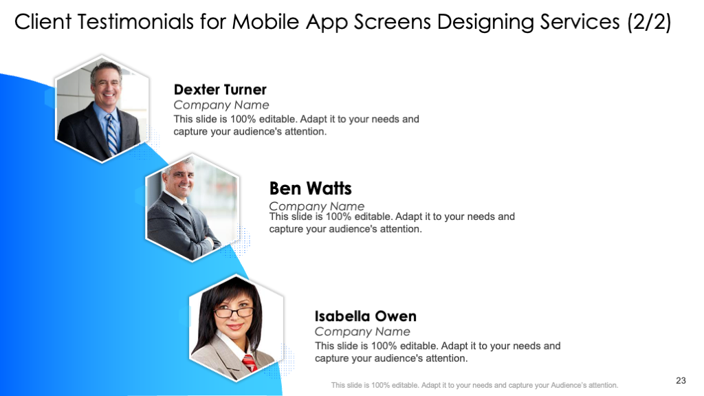 Client Testimonials For Mobile App Design Proposal