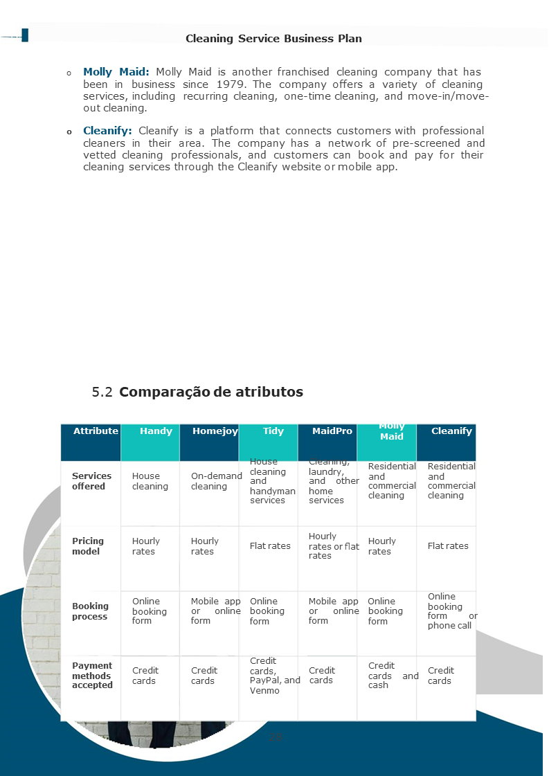 Comparação de atributos Comparação de atributos